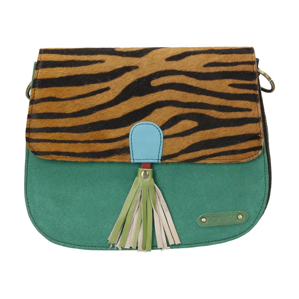 Bolso De Piel Rose Print Soruka