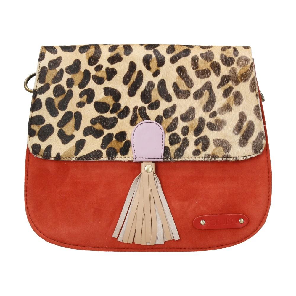 Bolso De Piel Rose Print Soruka