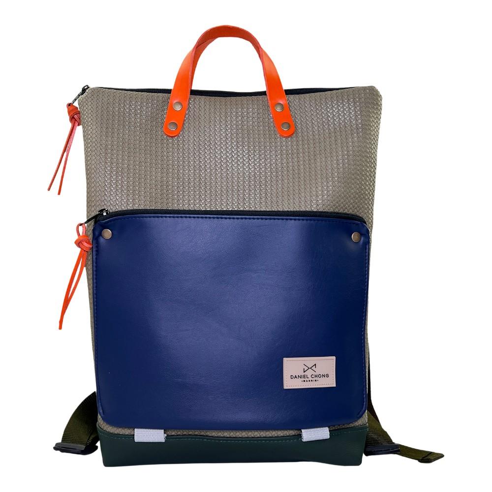 Luisipo Mochila Book Holder Iconic Impermeable Rattan DZ Gris y Marino