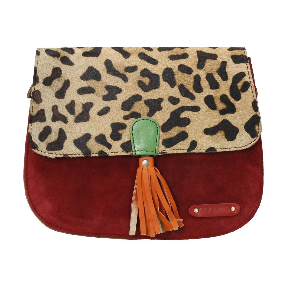 Bolso De Piel Rose Print Soruka