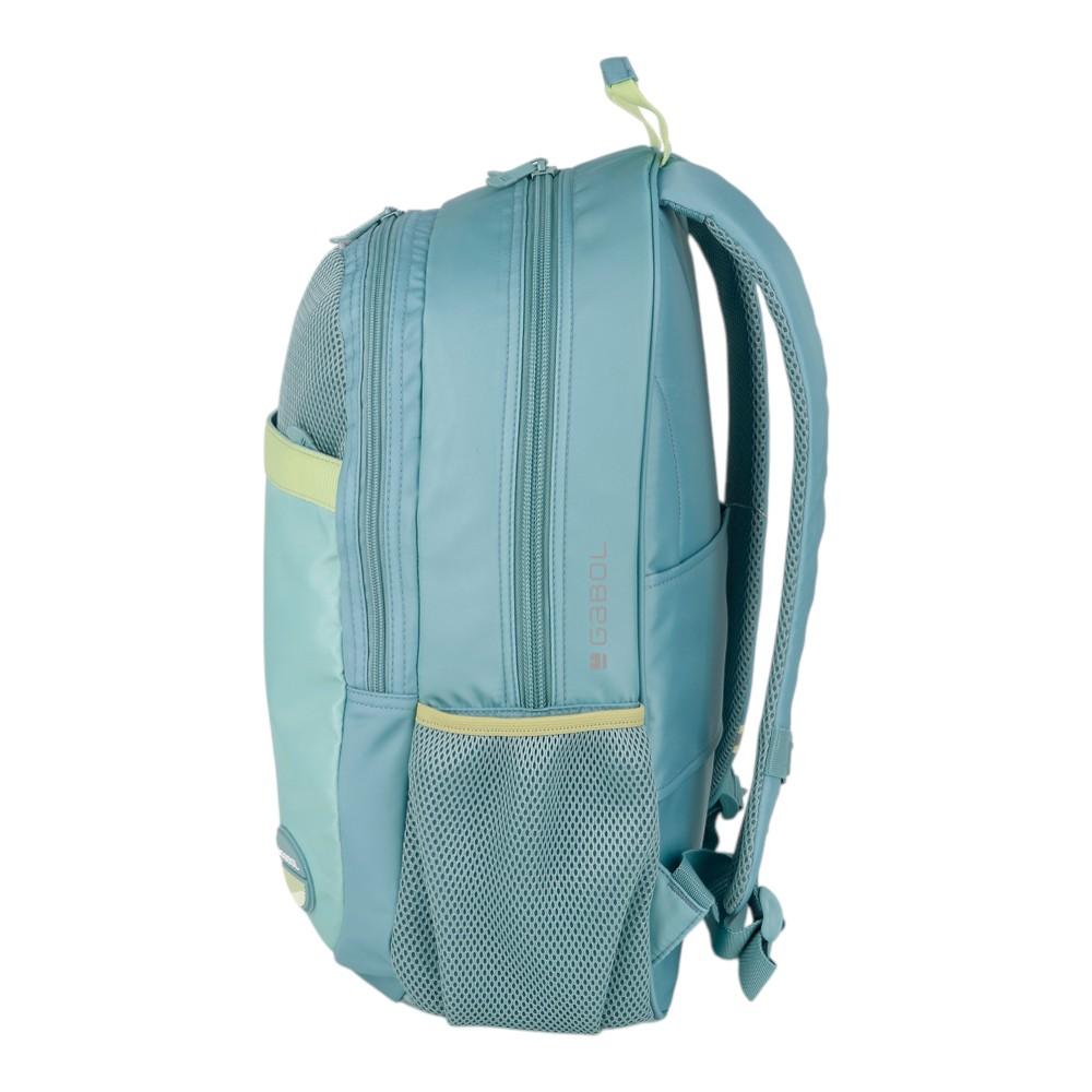 Mochila Escolar Gabol Whisper Verde Agua Adaptable a Carro