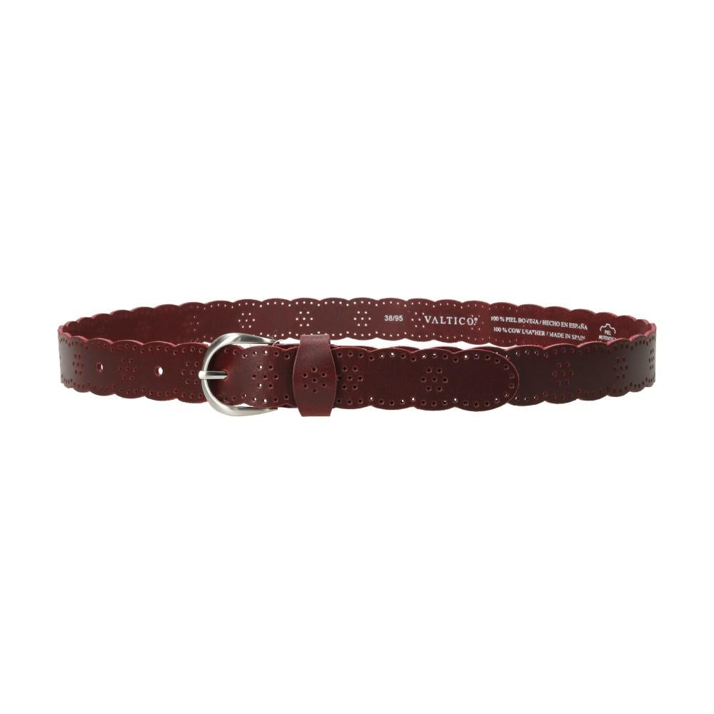 Cinturón De Piel Picado Zenia Mujer
