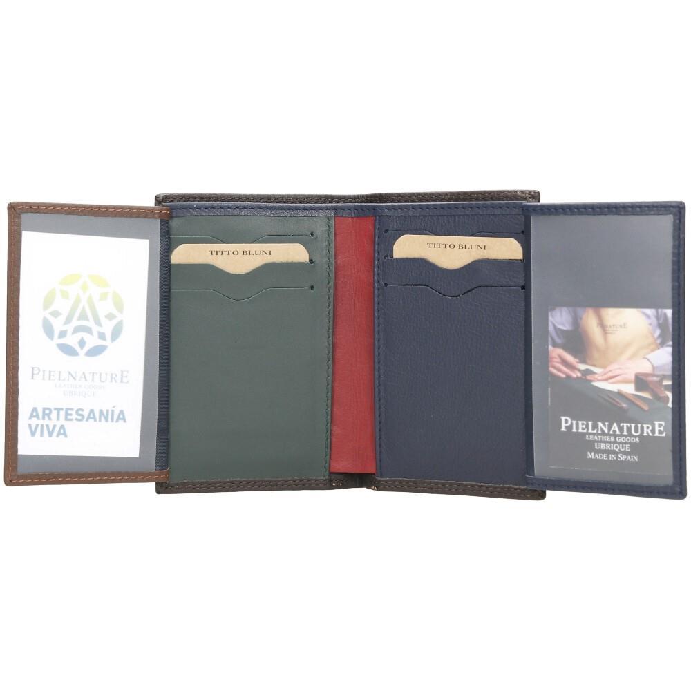 Cartera De Piel Casual Titto Bluni
