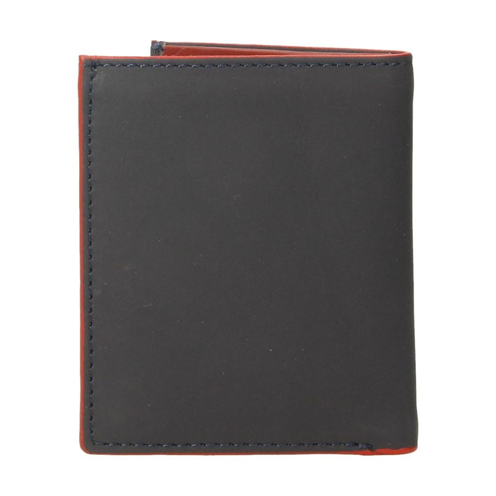 Cartera Mini De Piel Hombre Cantos Rojos Coferpiel