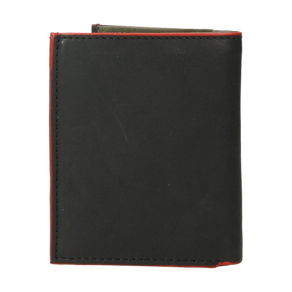 Cartera Mini De Piel Hombre Cantos Rojos