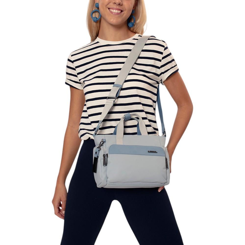 Bolso de Mano y Bandolera Gabol Vega Azul Resistente al Agua