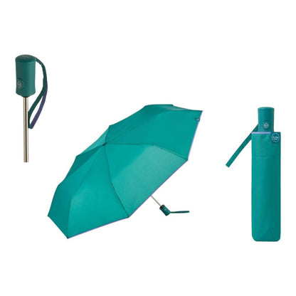 Paraguas Plegable Automático Mujer Bisetti ColorParty Turquesa