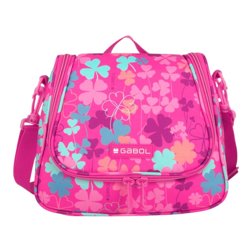 Nevera Térmica Escolar Gabol Clover Fucsia Estampada para Niña