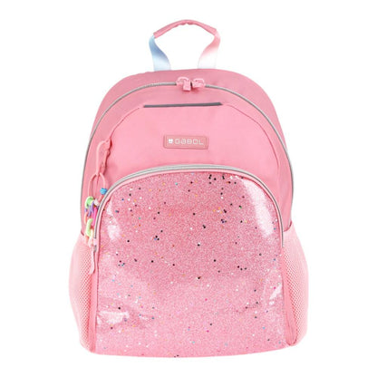 Mochila Escolar Gabol Glam Rosa Palo con Glitter para Niña 1º y 2º Primaria