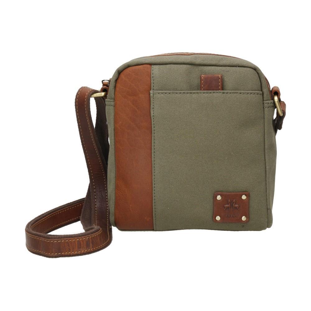 Bolso De Hombre En Piel y Canvas Rosme - 1