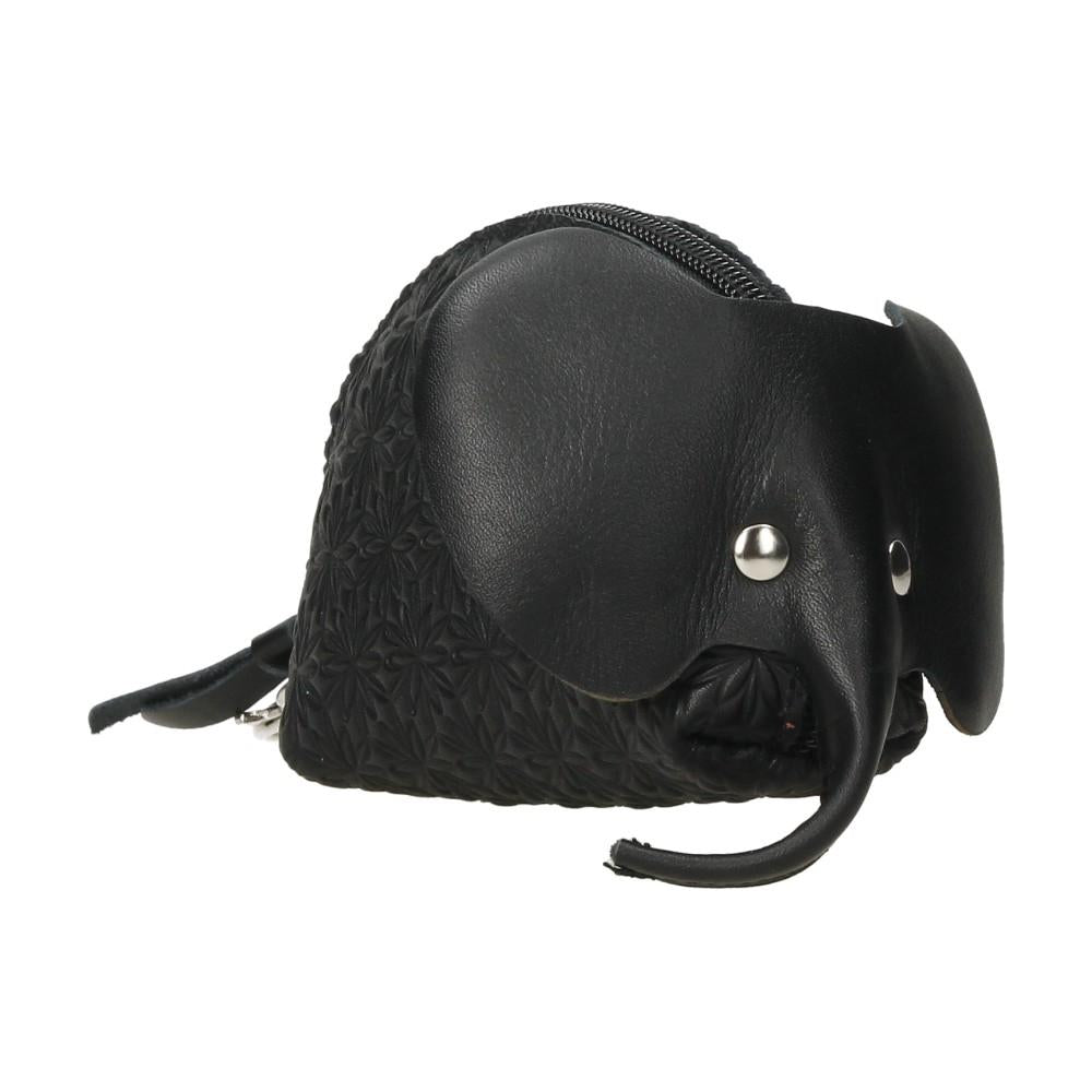 Monedero de Piel Elefante Mujer Negro