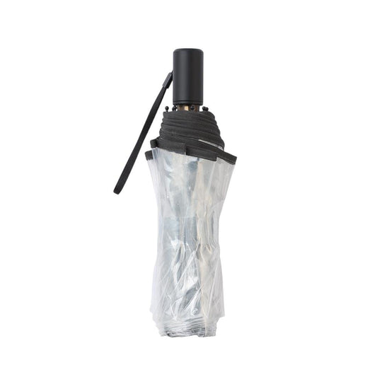 Paraguas Corto Transparente Bisetti Negro