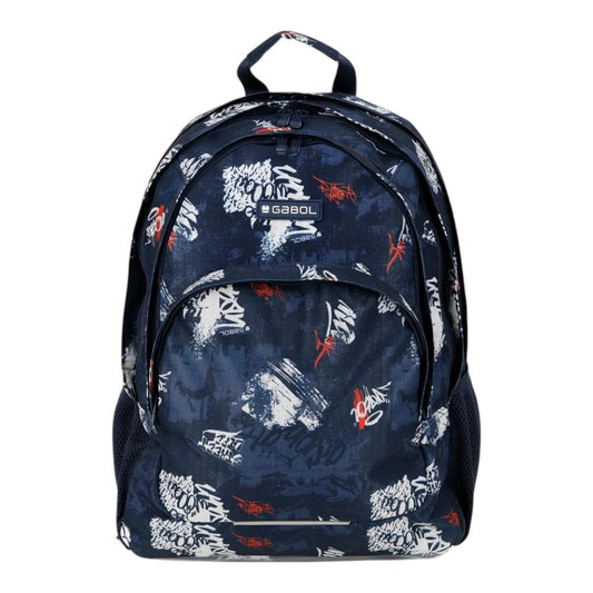 Mochila Escolar Gabol Dash Azul Marino Estampada 15,6"