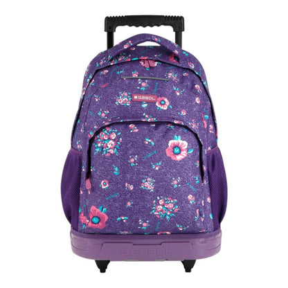Mochila Escolar con Carro Gabol Lily Morada para Niña