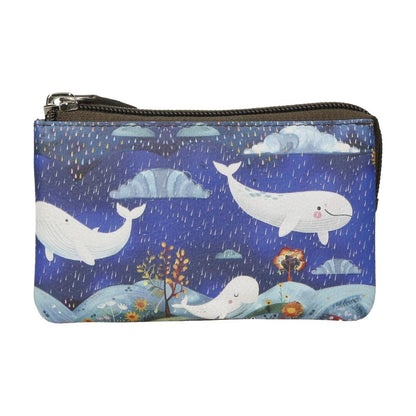 Monedero De Piel Triple Peces Belomnte