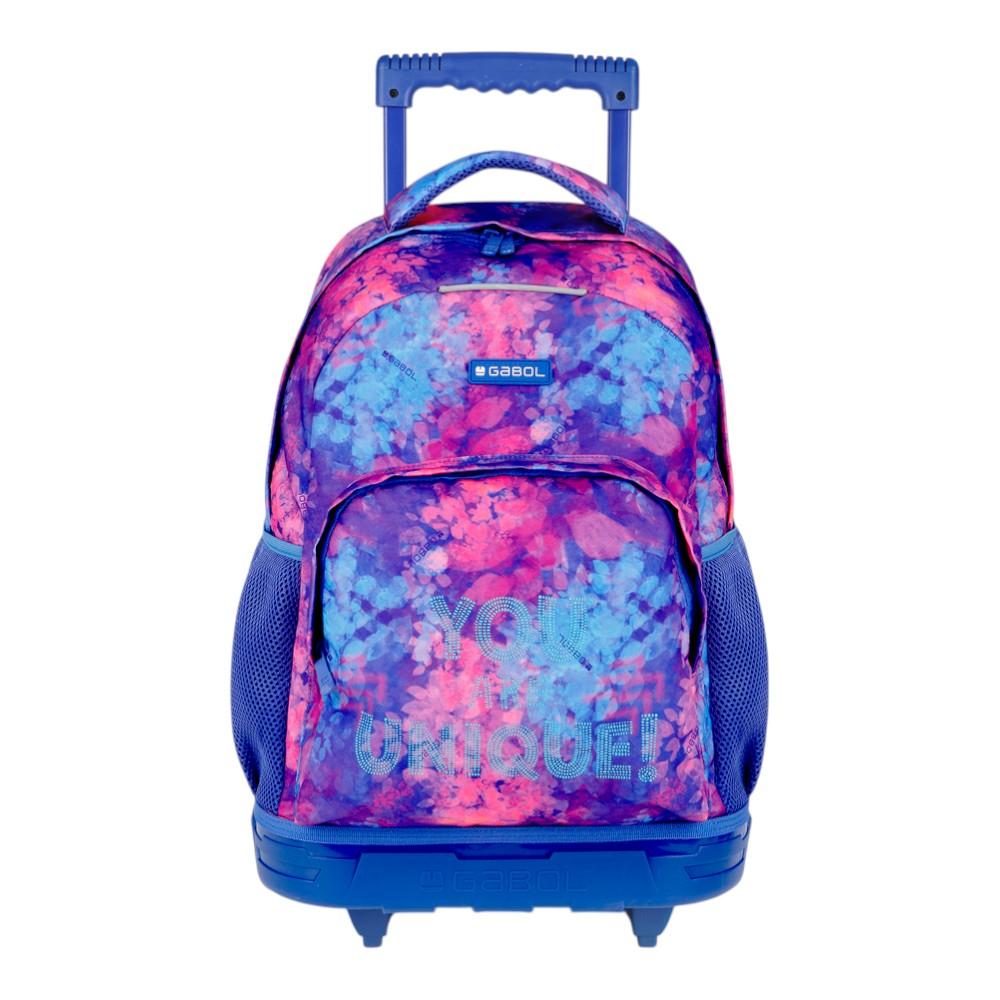 Mochila Escolar con Carro Gabol Sunset Fucsia para Niña