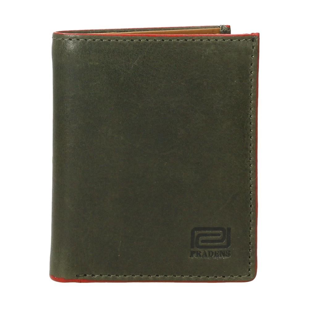 Cartera Mini De Piel Hombre Cantos Rojos