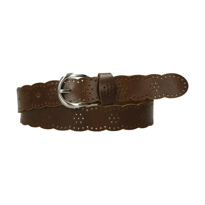Cinturón De Piel Picado Zenia Mujer