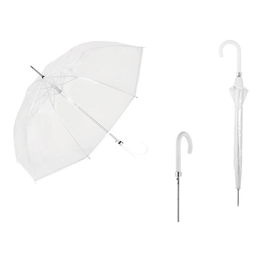 Paraguas Transparente Mujer Largo C-Collection Bright Blanco