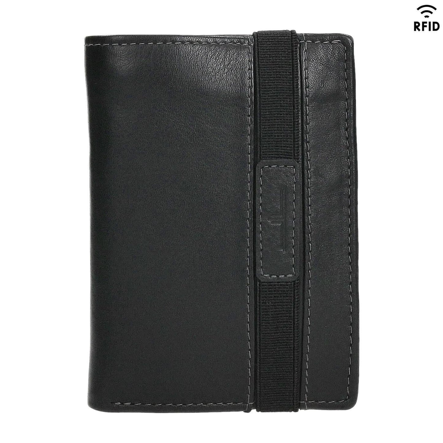 Leather Wallet with Rubber JL