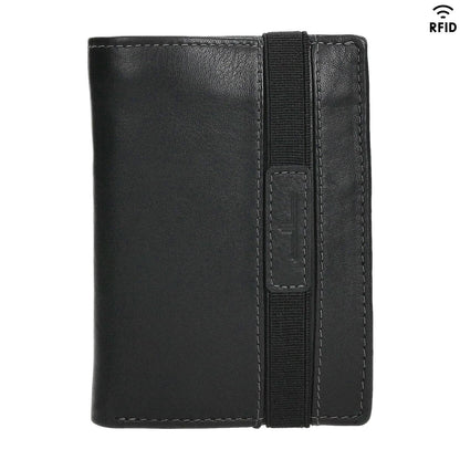 Leather Wallet with Rubber JL