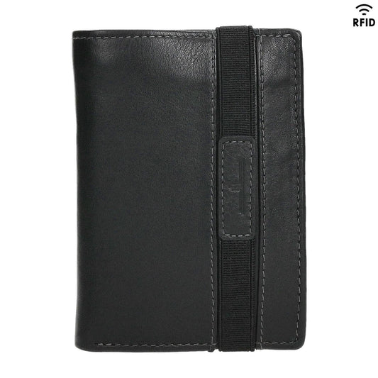 Leather Wallet with Rubber JL