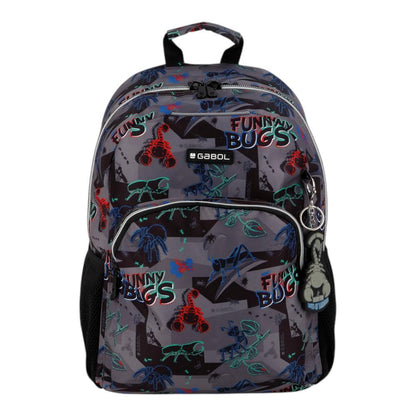 Mochila Escolar Pequeña Gabol Bugs Gris para 1º y 2º de Primaria