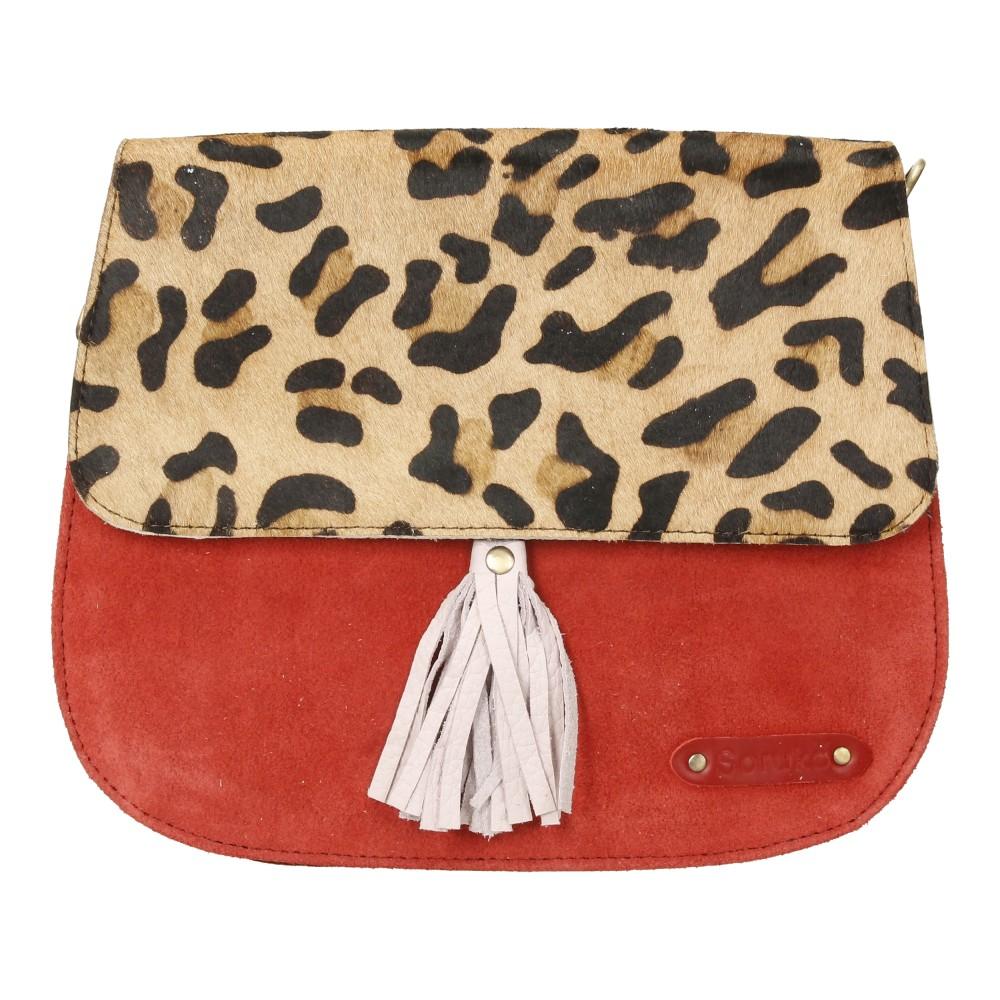 Bolso De Piel Rose Print Soruka