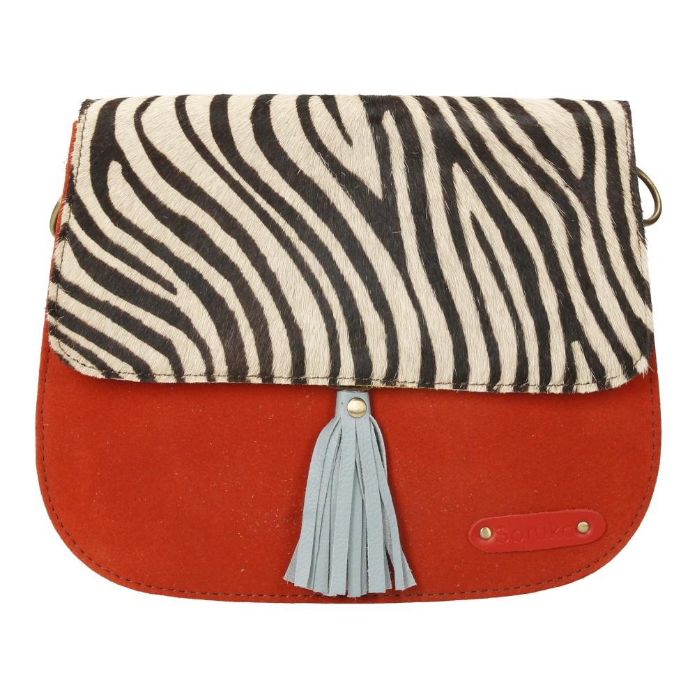 Bolso De Piel Rose Print Soruka