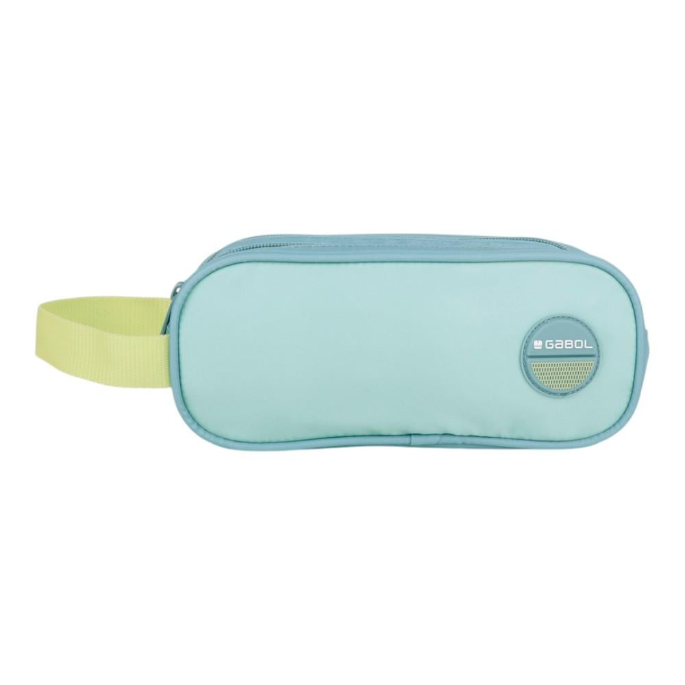Estuche Triple Gabol WHISPER Verde Agua | Tres Compartimentos, Todo en su Sitio