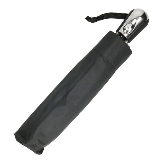 Paraguas Plegable Hombre Automático Negro Mango Recto 58 cm