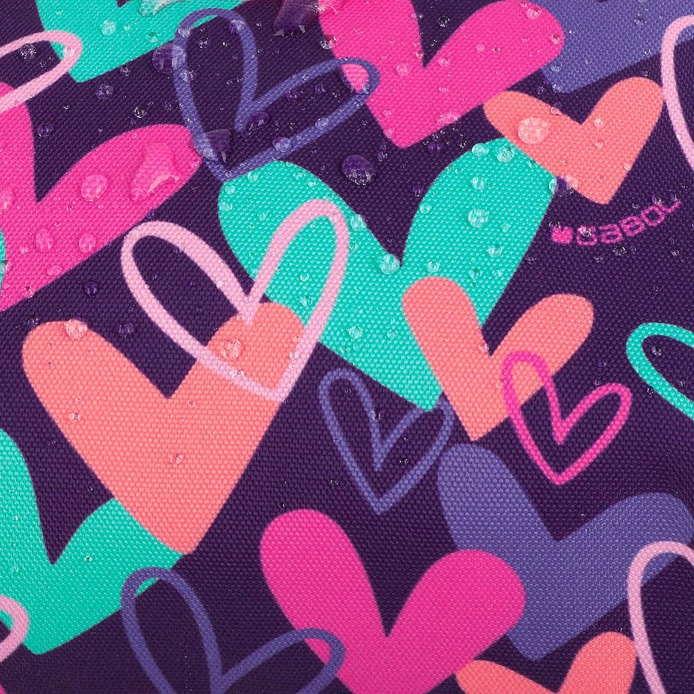 Mochila Escolar Gabol Kokoro Corazones 3 Compartimentos