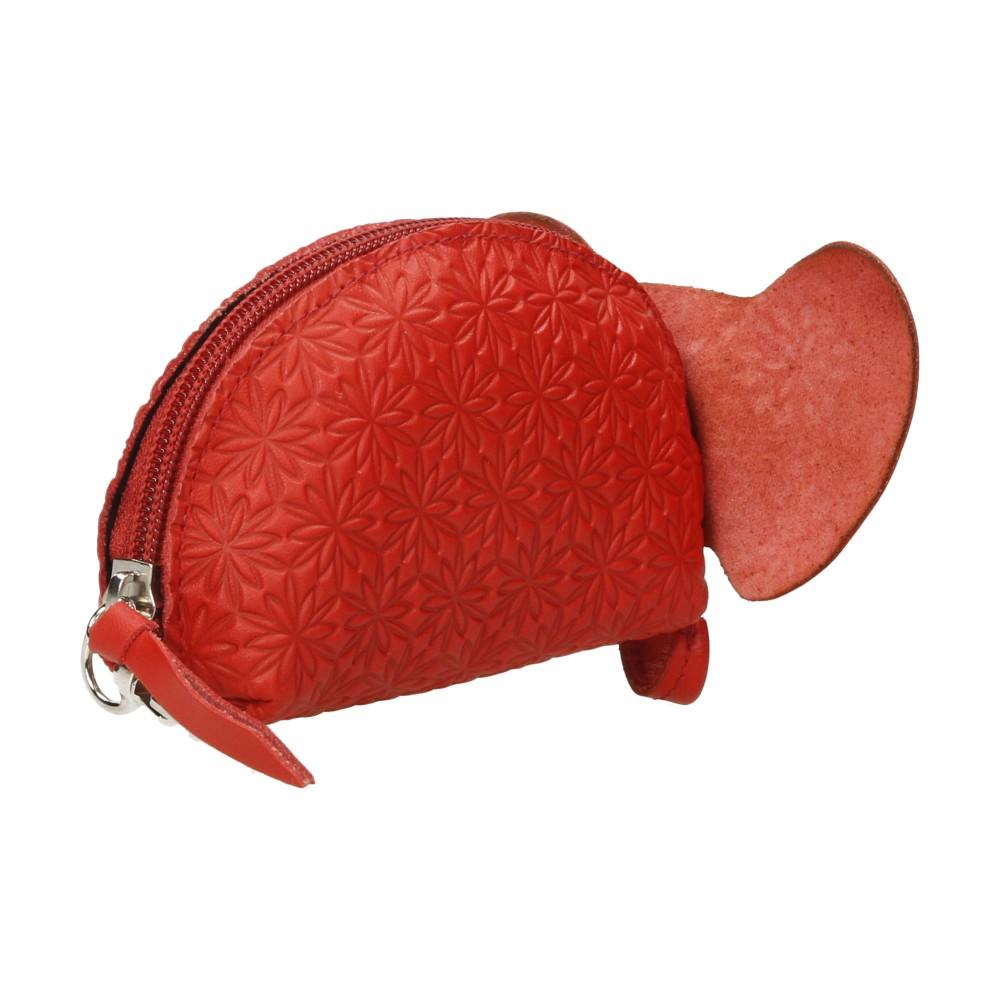 Monedero de Piel Elefante Mujer Rojo