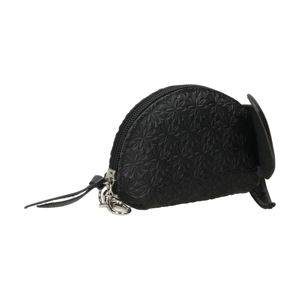 Monedero de Piel Elefante Mujer Negro