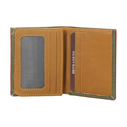 Cartera Mini De Piel Hombre Cantos Rojos