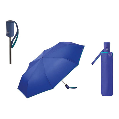 Paraguas Plegable Automático Mujer Bisetti ColorParty Azul Eléctrico