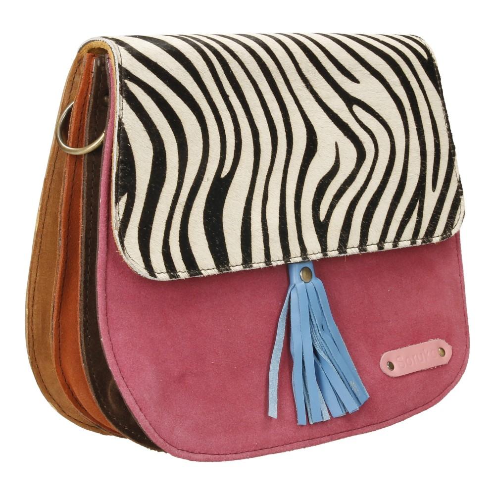 Bolso De Piel Rose Print Soruka
