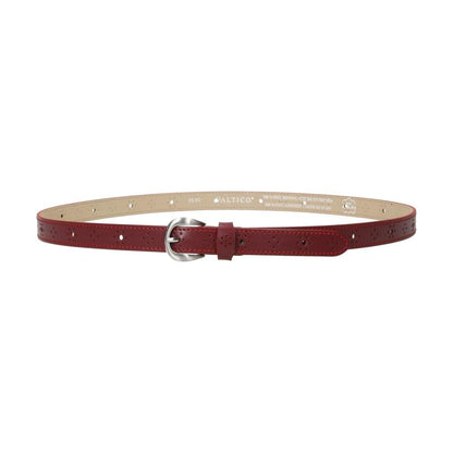 Cinturón De Piel Picado Zenia Mujer