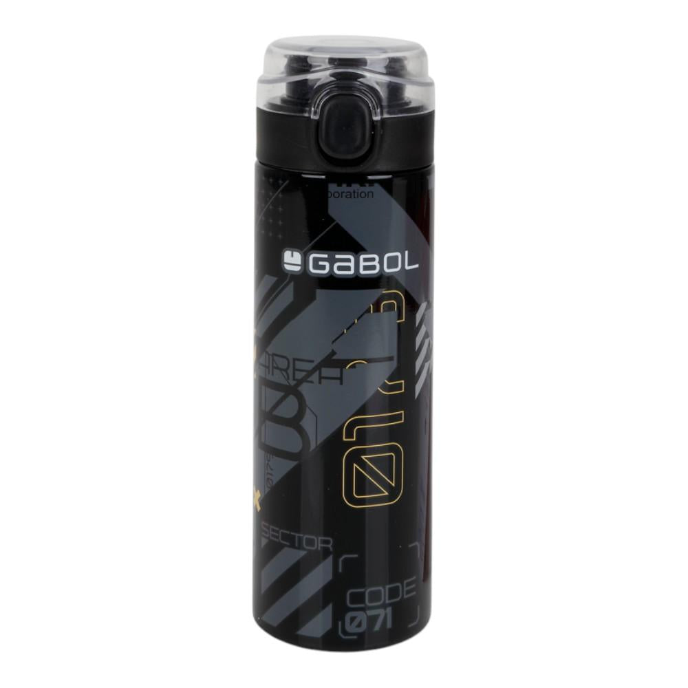 Botella Térmica Gabol Byte Negra Acero Inoxidable 600 ml