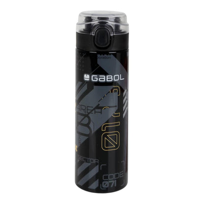 Botella Térmica Gabol Byte Negra Acero Inoxidable 600 ml