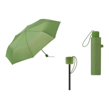 Paraguas Plegable Manual Mujer C-Collection Verde Manzana Compacto y Resistente