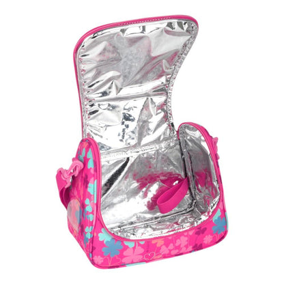Nevera Térmica Escolar Gabol Clover Fucsia Estampada para Niña