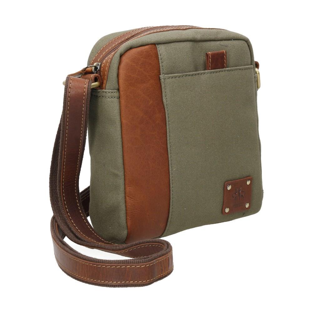 Bolso De Hombre En Piel y Canvas Rosme - 2