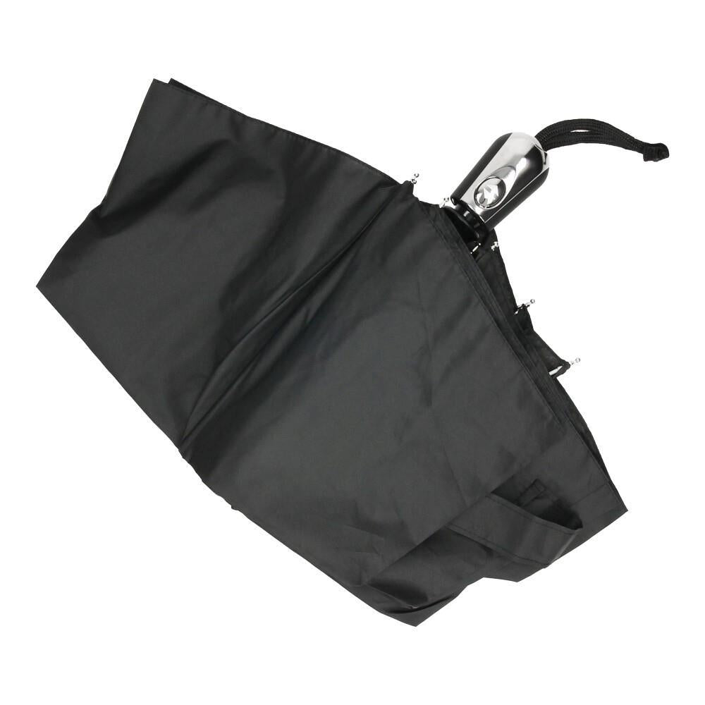 Paraguas Plegable Hombre Automático Negro Mango Recto 58 cm