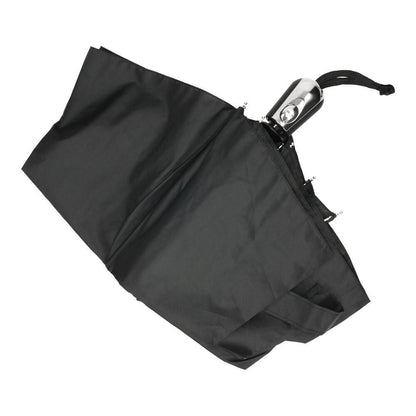 Paraguas Plegable Hombre Automático Negro Mango Recto 58 cm