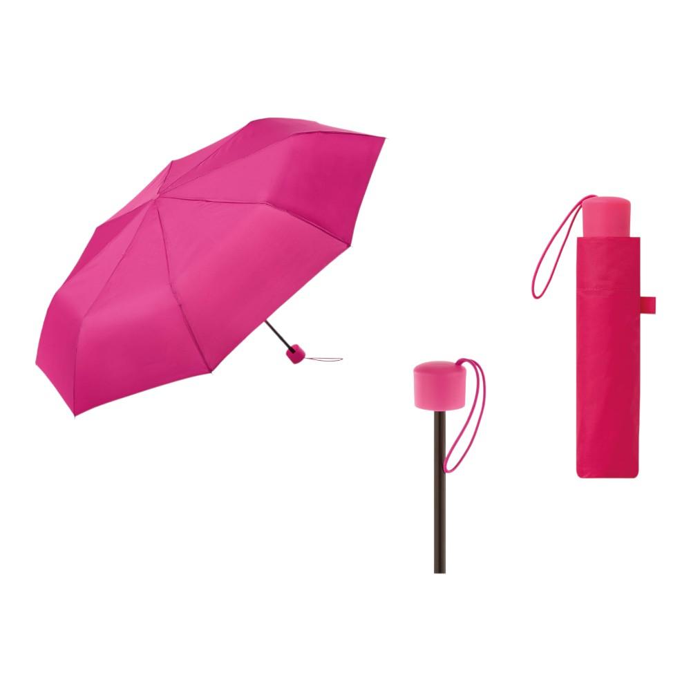 Paraguas Plegable Manual Mujer C-Collection Fucsia Compacto y Resistente