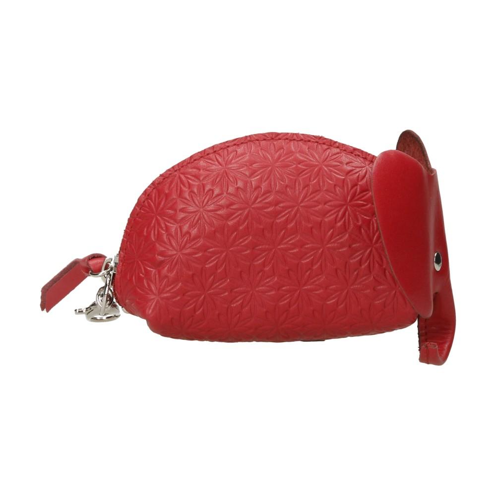 Monedero de Piel Elefante Mujer Coral