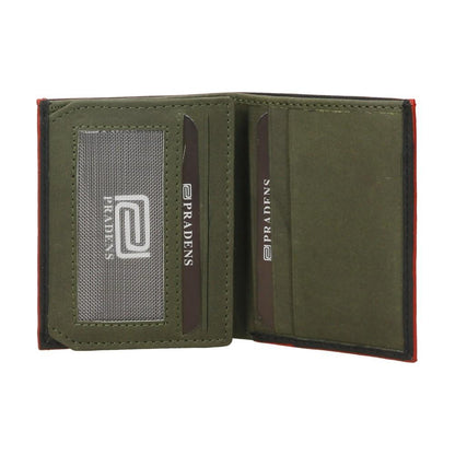 Cartera Mini De Piel Hombre Cantos Rojos
