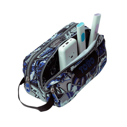 Estuche Escolar Tres Compartimentos Moto Totto