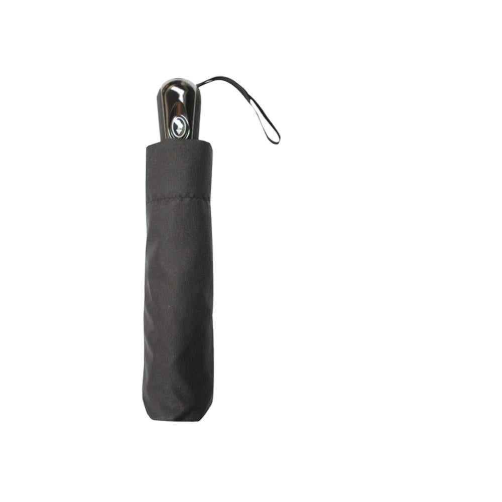 Paraguas Plegable Hombre Automático Negro Mango Recto 58 cm